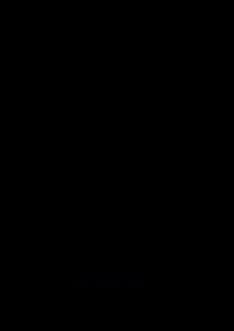 标准教案模板 封面